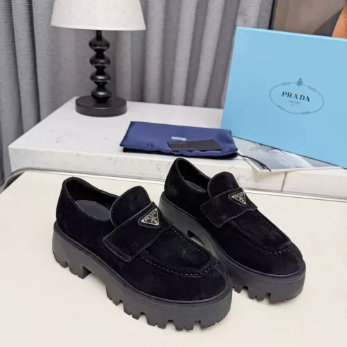 Prada Loafers For Women #1388398 $100.00 USD, Wholesale Replica Prada Leather Shoes