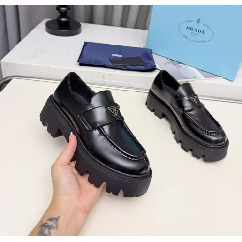 Prada Loafers For Women #1388399 $100.00 USD, Wholesale Replica Prada Leather Shoes