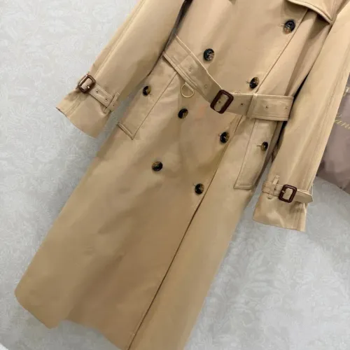 Replica Burberry Trench Coat Long Sleeved For Women #1390955 $190.00 USD for Wholesale