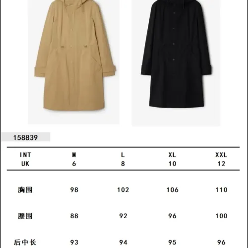 Replica Burberry Trench Coat Long Sleeved For Women #1391099 $170.00 USD for Wholesale