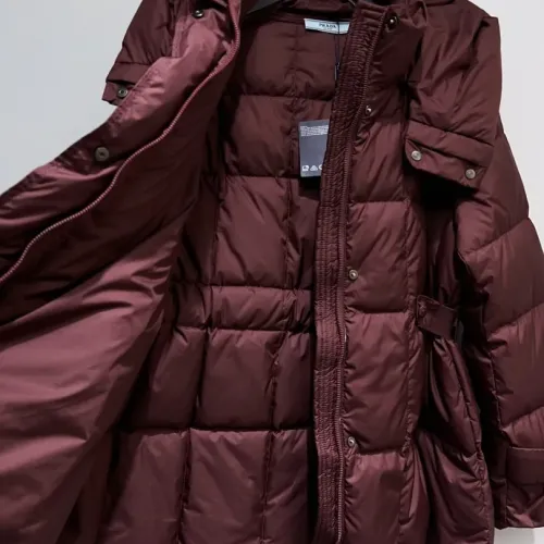 Replica Prada Down Feather Coat Long Sleeved For Women #1391146 $128.00 USD for Wholesale