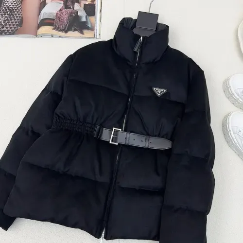 Prada Down Feather Coat Long Sleeved For Women #1391148 $245.00 USD, Wholesale Replica Prada Down Feather Coat