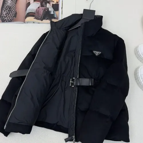 Replica Prada Down Feather Coat Long Sleeved For Women #1391148 $245.00 USD for Wholesale
