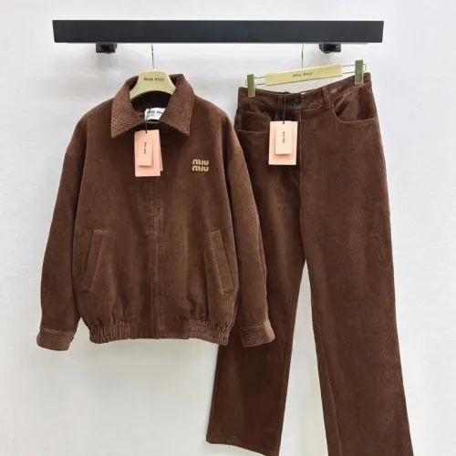 MIU MIU Tracksuits Long Sleeved For Women #1391158 $247.93 USD, Wholesale Replica MIU MIU Tracksuits