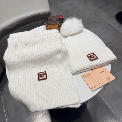 MIU MIU Hat and Scarf Set #1391476 $64.00 USD, Wholesale Replica MIU MIU Hat and Scarf and Glove Set