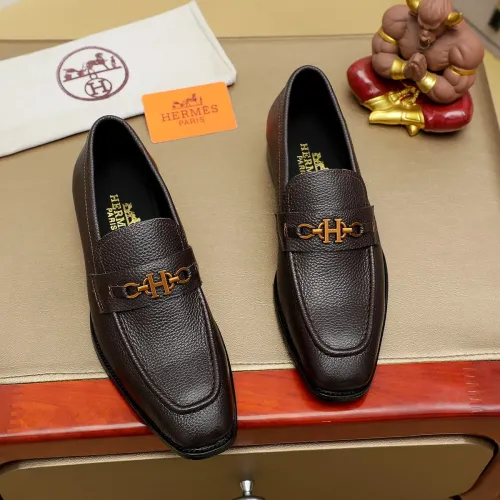 Replica Hermes Leather Shoes For Men #1391575 $85.00 USD for Wholesale