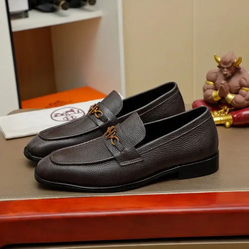 Replica Hermes Leather Shoes For Men #1391575 $85.00 USD for Wholesale
