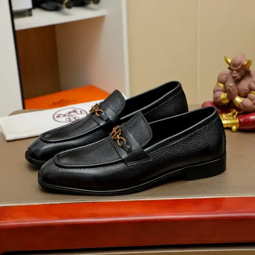 Replica Hermes Leather Shoes For Men #1391576 $85.00 USD for Wholesale