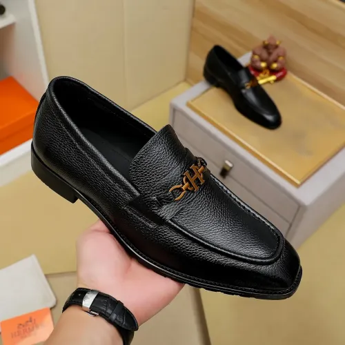 Replica Hermes Leather Shoes For Men #1391576 $85.00 USD for Wholesale