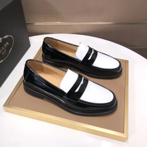 Replica Prada Leather Shoes For Men #1391578 $92.00 USD for Wholesale