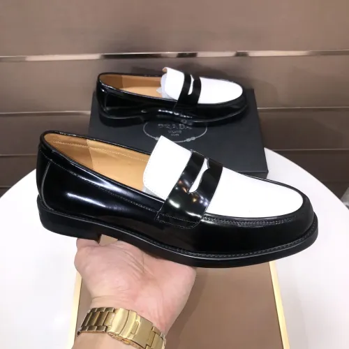 Replica Prada Leather Shoes For Men #1391578 $92.00 USD for Wholesale