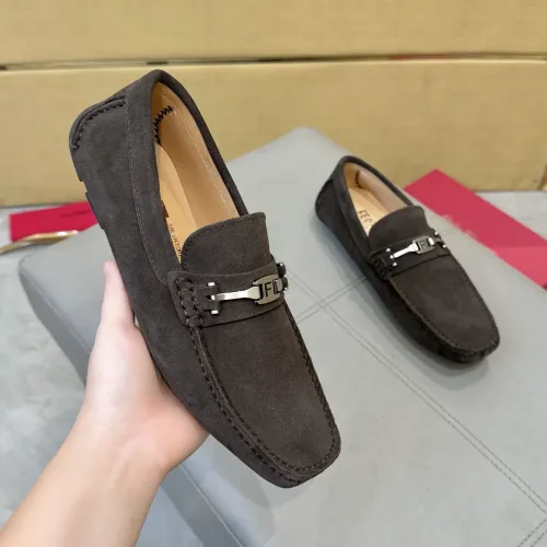 Replica Salvatore Ferragamo Leather Shoes For Men #1391717 $96.00 USD for Wholesale