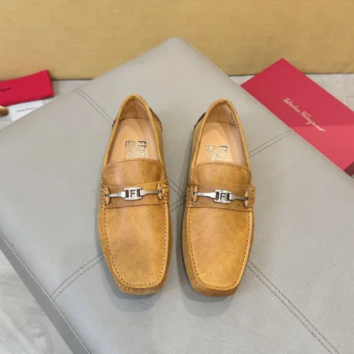 Replica Salvatore Ferragamo Leather Shoes For Men #1391720 $96.00 USD for Wholesale