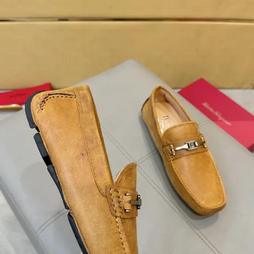 Replica Salvatore Ferragamo Leather Shoes For Men #1391720 $96.00 USD for Wholesale