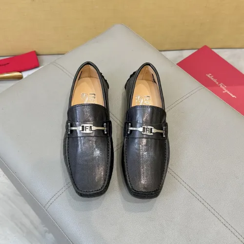 Replica Salvatore Ferragamo Leather Shoes For Men #1391721 $96.00 USD for Wholesale