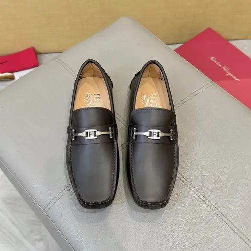 Replica Salvatore Ferragamo Leather Shoes For Men #1391729 $96.00 USD for Wholesale