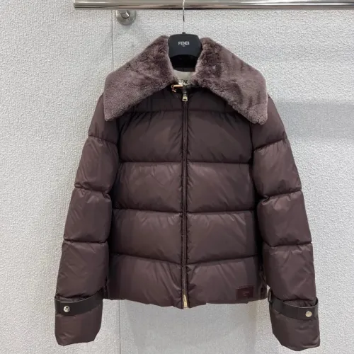 Fendi Down Feather Coat Long Sleeved For Women #1391741 $290.91 USD, Wholesale Replica Fendi Down Feather Coat