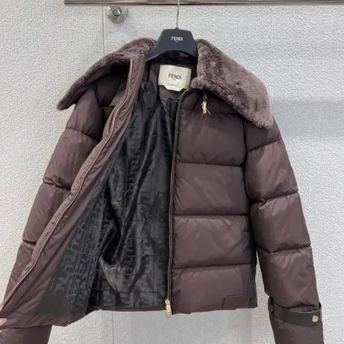 Replica Fendi Down Feather Coat Long Sleeved For Women #1391741 $290.91 USD for Wholesale