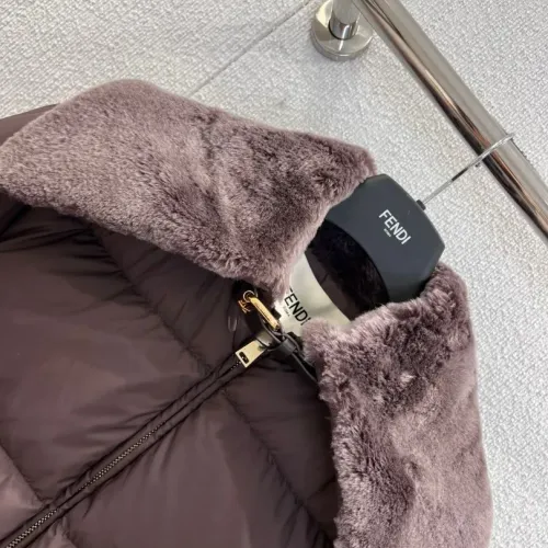 Replica Fendi Down Feather Coat Long Sleeved For Women #1391741 $290.91 USD for Wholesale