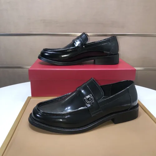 Replica Salvatore Ferragamo Leather Shoes For Men #1391772 $100.00 USD for Wholesale