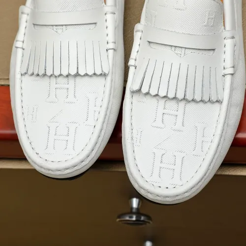 Replica Hermes Leather Shoes For Men #1391860 $72.00 USD for Wholesale