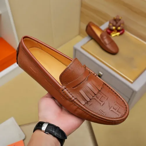 Replica Hermes Leather Shoes For Men #1391861 $72.00 USD for Wholesale