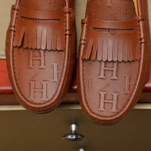 Replica Hermes Leather Shoes For Men #1391861 $72.00 USD for Wholesale