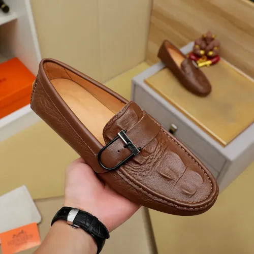 Replica Hermes Leather Shoes For Men #1391864 $72.00 USD for Wholesale