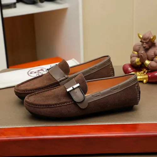 Replica Hermes Leather Shoes For Men #1391866 $72.00 USD for Wholesale