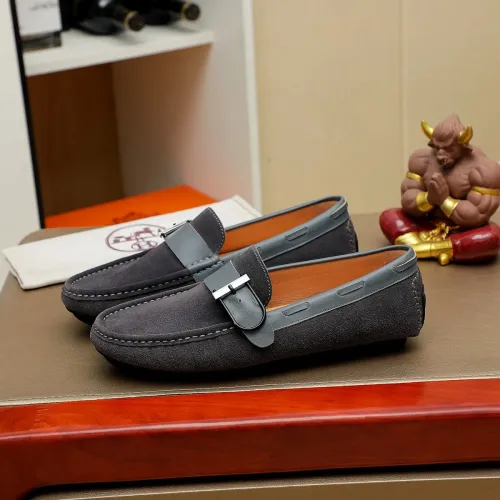 Replica Hermes Leather Shoes For Men #1391867 $72.00 USD for Wholesale