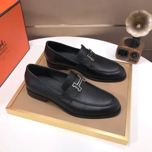 Replica Hermes Leather Shoes For Men #1391924 $98.00 USD for Wholesale