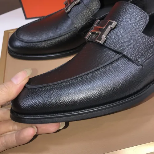 Replica Hermes Leather Shoes For Men #1391924 $98.00 USD for Wholesale