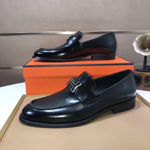 Replica Hermes Leather Shoes For Men #1391937 $98.00 USD for Wholesale