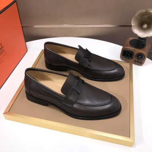 Replica Hermes Leather Shoes For Men #1391938 $98.00 USD for Wholesale