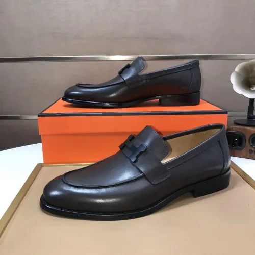 Replica Hermes Leather Shoes For Men #1391938 $98.00 USD for Wholesale