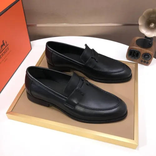 Replica Hermes Leather Shoes For Men #1391939 $98.00 USD for Wholesale