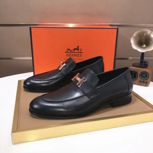 Replica Hermes Leather Shoes For Men #1391950 $98.00 USD for Wholesale