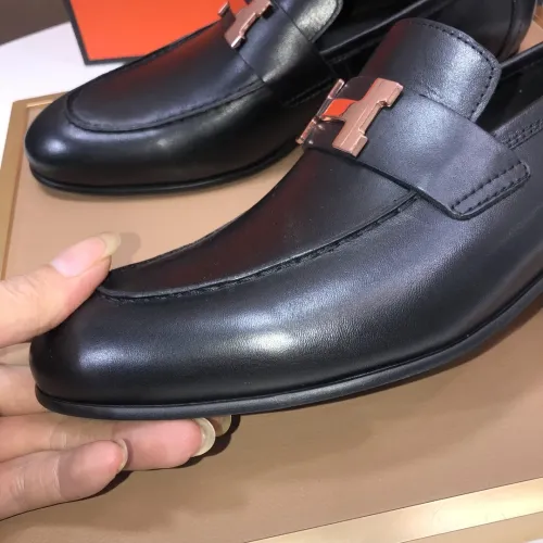 Replica Hermes Leather Shoes For Men #1391950 $98.00 USD for Wholesale