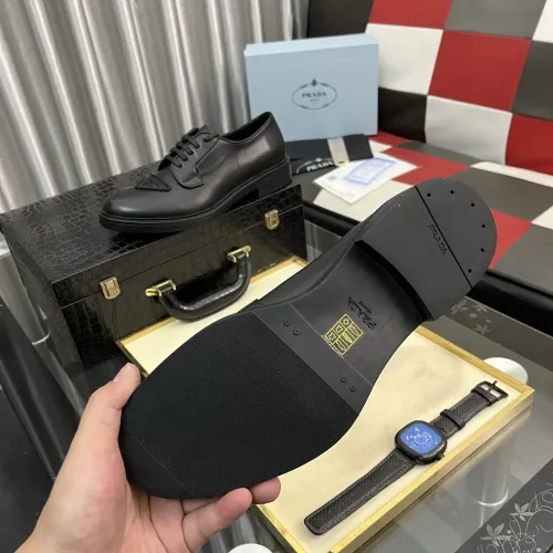 Replica Prada Leather Shoes For Men #1392042 $115.00 USD for Wholesale