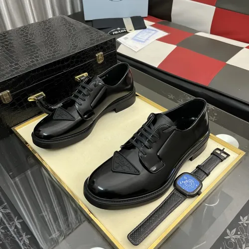 Replica Prada Leather Shoes For Men #1392043 $115.00 USD for Wholesale