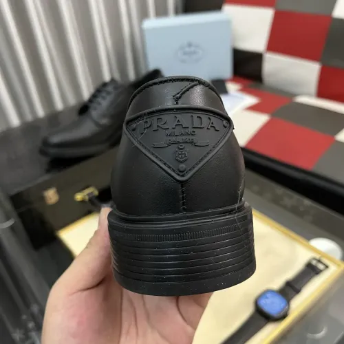 Replica Prada Leather Shoes For Men #1392045 $115.00 USD for Wholesale