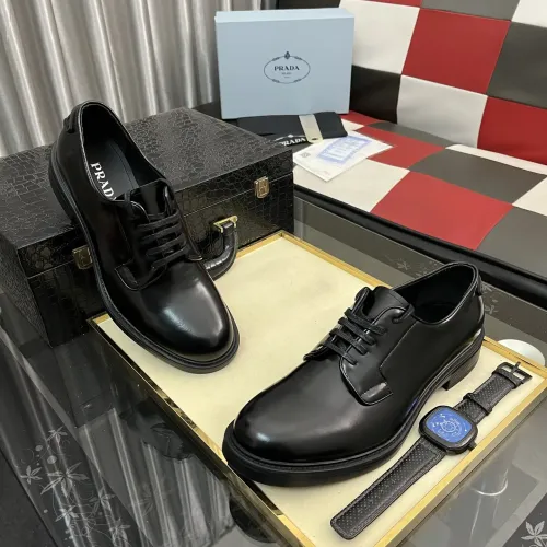 Replica Prada Leather Shoes For Men #1392046 $115.00 USD for Wholesale