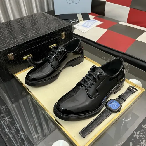 Replica Prada Leather Shoes For Men #1392047 $115.00 USD for Wholesale
