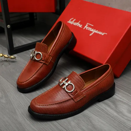 Salvatore Ferragamo Leather Shoes For Men #1392088 $85.00 USD, Wholesale Replica Salvatore Ferragamo Leather Shoes