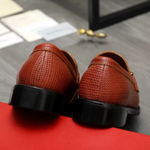Replica Salvatore Ferragamo Leather Shoes For Men #1392088 $85.00 USD for Wholesale