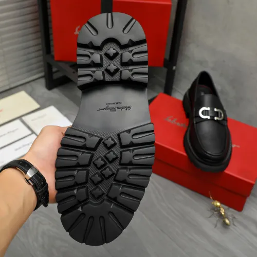 Replica Salvatore Ferragamo Leather Shoes For Men #1392104 $112.00 USD for Wholesale