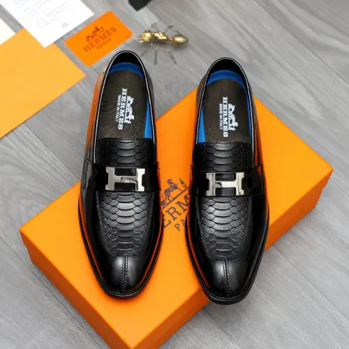 Replica Hermes Leather Shoes For Men #1392117 $92.00 USD for Wholesale