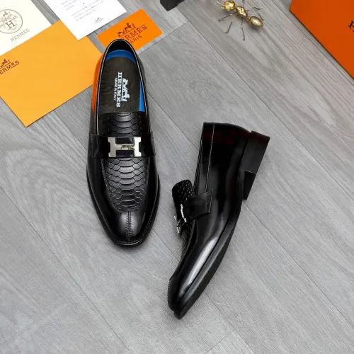 Replica Hermes Leather Shoes For Men #1392117 $92.00 USD for Wholesale