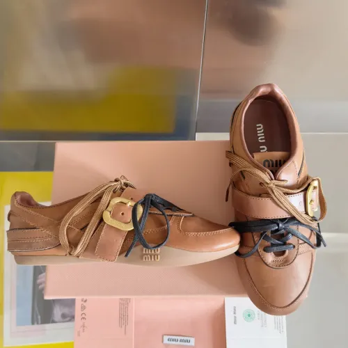 MIU MIU Casual Shoes For Women #1392237 $125.00 USD, Wholesale Replica MIU MIU Casual Shoes