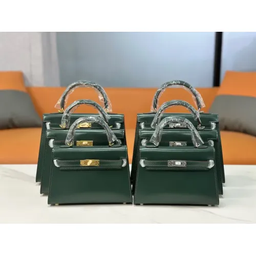 Hermes AAA Quality Handbags In Silver For Women #1392579 $96.00 USD, Wholesale Replica Hermes AAA Quality Handbags